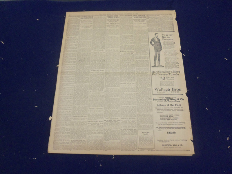 1918 DECEMBER 27 NEW YORK TIMES - LONDON GIVES WILSON POPULAR WELCOME - NT 9174
