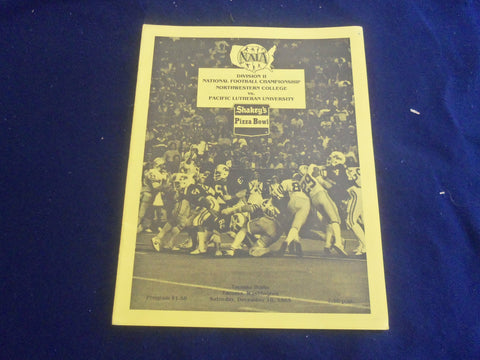 1983 DEC 10 PIZZA BOWL FOOTBALL PROGRAM-NORTHEWESTERN VS. PAC. LUTHERAN-ST 6362B