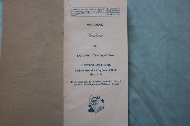 1948 GIDEONS - INDIANA STATE CONVENTION PROGRAM - K 3318