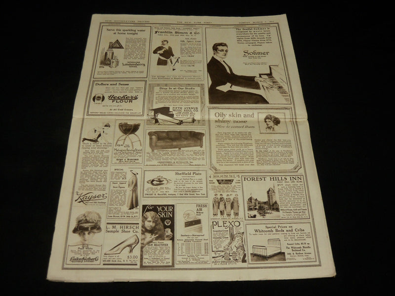 1915 MARCH 7 NEW YORK TIMES PICTURE SECTION - BLUECHER SINKING - NP 5474