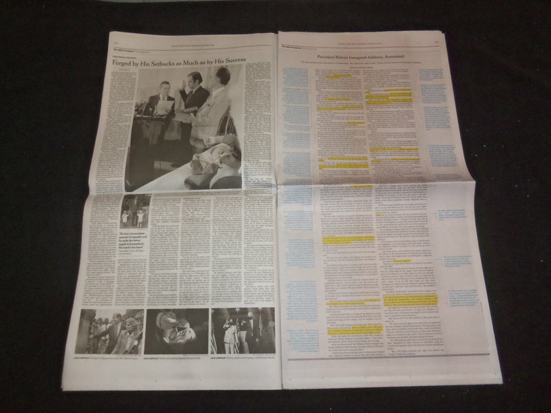 2021 JANUARY 21 NEW YORK TIMES - JOE BIDEN AND KAMALA HARRIS INAUGURATION DAY