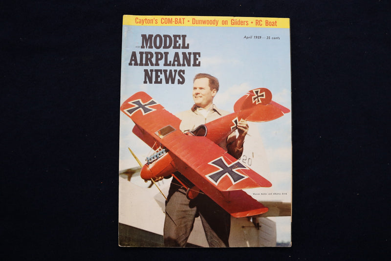 1959 APRIL MODEL AIRPLANE NEWS MAGAZINE - WARREM KOHLER COVER - E 11543