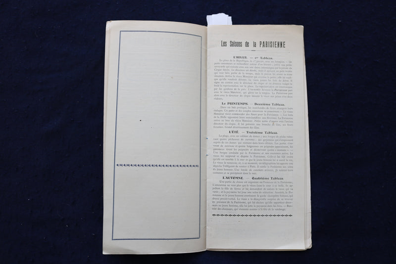 1905 MARCH 12 OLYMPIA THEATRE - LES FRERES ISOLA - PROGRAM - K 1670