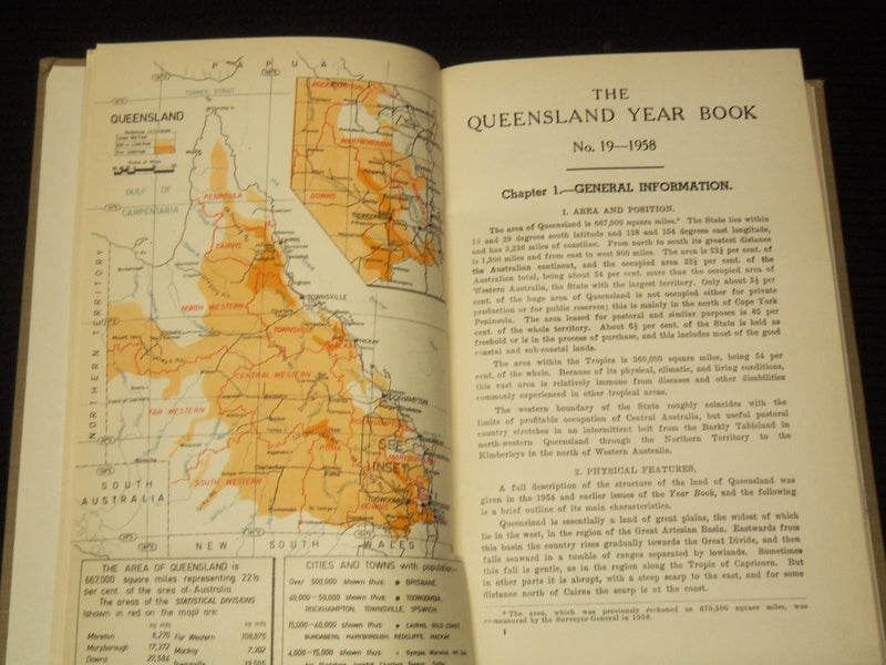 1950-1959 QUEENSLAND YEAR BOOK LOT OF 10 - GOV. STATISTICIAN BRISBANE - KD 1C