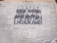 1928 APRIL 8 NEW YORK TIMES SPORTS SECTION - GEHRIG - DUROCHER - NT 5320
