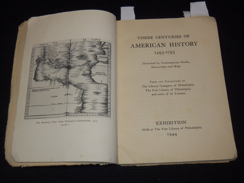 1944 THREE CENTURIES OF AMERICAN HISTORY EXHIBITION 1493-1793 - J 7491