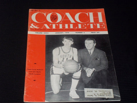 1970 JANUARY COACH & ATHLETE MAGAZINE - MCGUIRE & ROCHE SC - E 3105