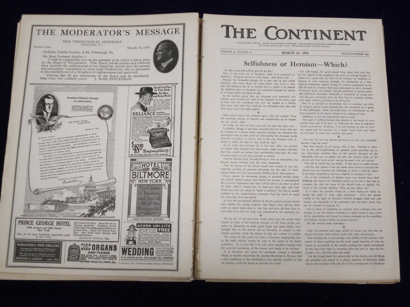 1918 JAN-JUNE THE CONTINENT MAGAZINE BOUND VOLUME - GREAT ARTICLES - KD 1460