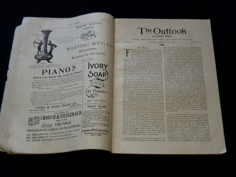 1894 JUNE 9 THE OUTLOOK MAGAZINE - OUTING NUMBER - NICE ILLUSTRATIONS - SP 3254A