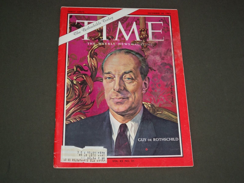 1963 DECEMBER 20 TIME MAGAZINE - GUY DE ROTHSCHILD - T 1960