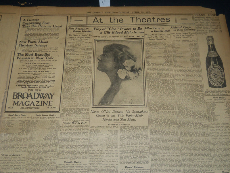 1907 APRIL 23 THE BOSTON HERALD - BRYAN CONFERS WITH DOUGLAS - BH 140