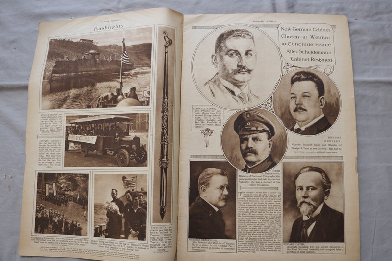1919 JULY 3 MID-WEEK PICTORIAL MAGAZINE SECTION - VERSAILLES - NP 9261