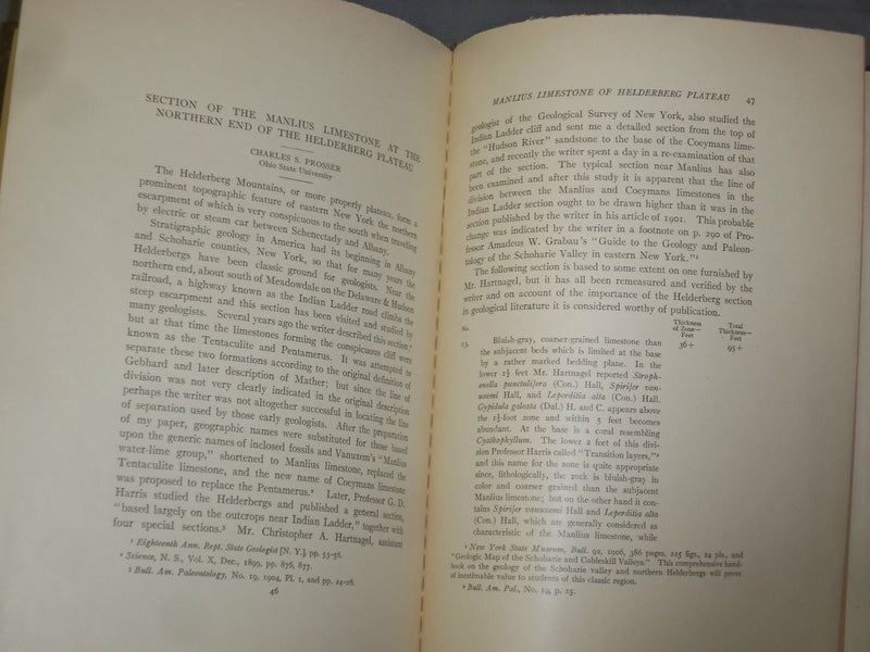 1907 SECTION OF THE MANLIUS LIMESTONE AT NORTHERN END HELDERBERG PLATEAU- J 4852