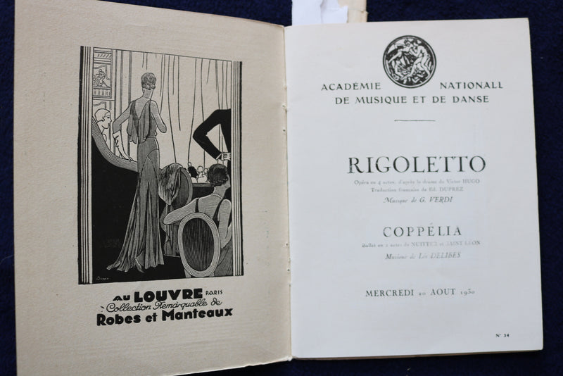 1930 ACADEMIE NATIONALE DE MUSIQUE ET DE DANSE-ENGLISH/FRENCH-SOFTCOVER - K 1526