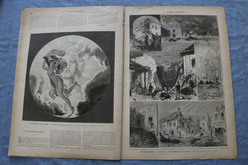 1875 AUG 7 LE MONDE ILLUSTRE MAGAZINE - OUVERTURE SOLENNELLE - FRENCH - NP 8453