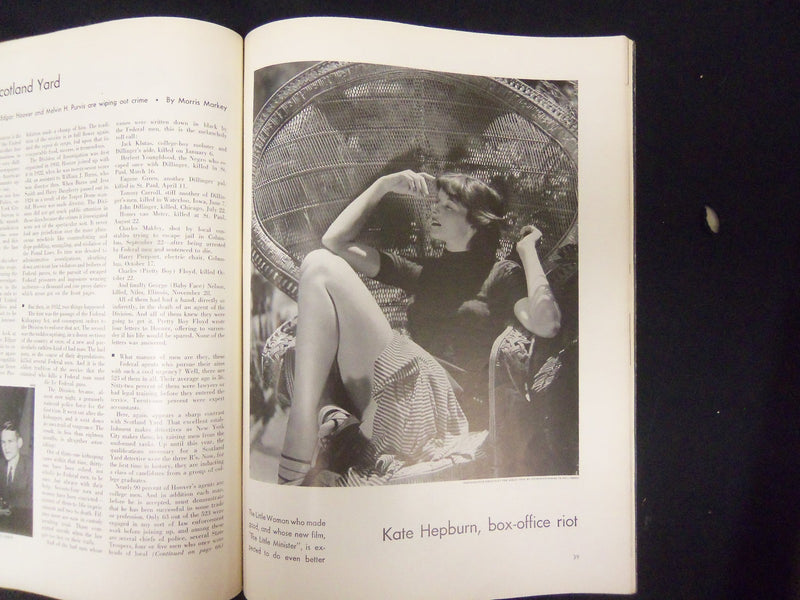 1935 JANUARY VANITY FAIR MAGAZINE-ILLUSTRATED COVER, PHOTOS, ARTICLES - ST 3124
