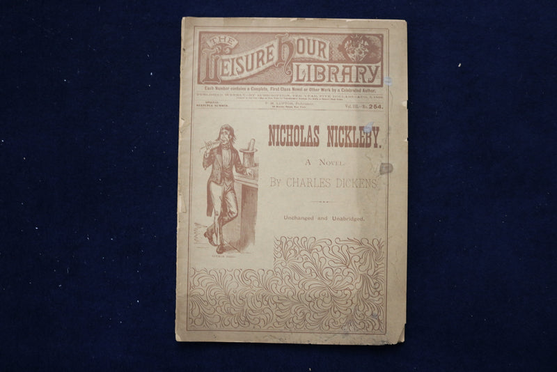 1889 THE LEISURE HOUR LIBRARY MAGAZINES BY CHARLES DICKENS - LOT OF 4 - O 3464