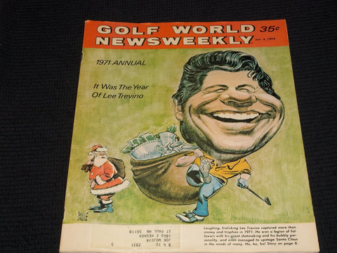 1972 JANUARY 4 GOLF WORLD NEWSWEEKLY MAGAZINE - LEE TREVINO - E 6101