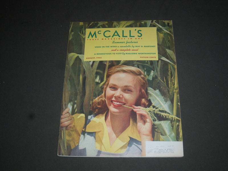 1942 AUGUST MCCALL'S MAGAZINE - NICE COVER, STORIES & ADS - SP 6811