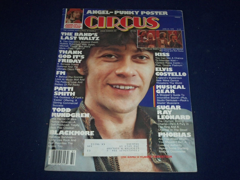 1978 JUNE 22 CIRCUS MAGAZINE - ROBBIE ROBERTSON COVER - PHOTOS - J 1041