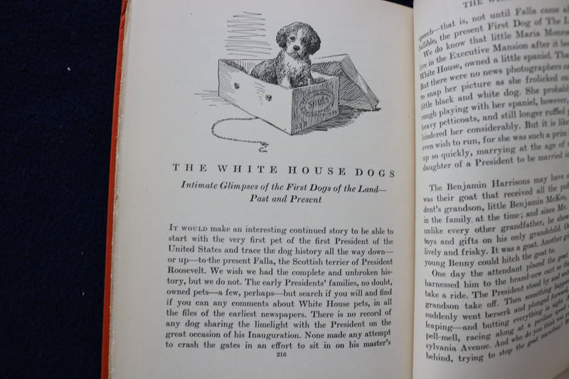 1943 FAMOUS DOGS OF FAMOUS PEOPLE HARDCOVER BOOK BY MAE SMITH - K 1539