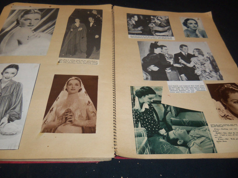 HOLLYWOOD MOVIE STARS SCRAPBOOK - POWELL - PATRICK - GREAT PHOTOS - 30A