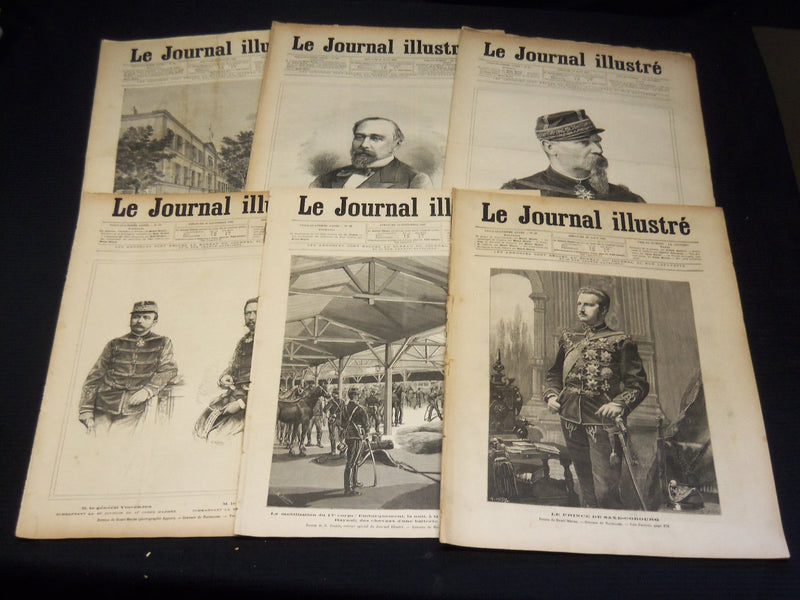 1887 LE JOURNAL ILLUSTRE MAGAZINES LOT OF 28 - GREAT ILLUSTRATIONS - NP 1812N