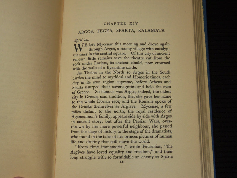 1929 HELLAS REVISITED HARDCOVER BOOK BY W. MACNEILE DIXON - KD 9388