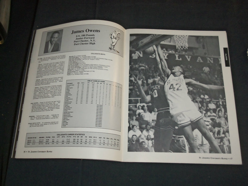 1987 & 1999 ST. JOSEPH'S UNIVERSITY BASKETBALL MEDIA GUIDES - LOT OF 2 - O 3095