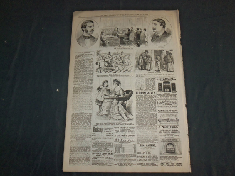 1874 JANUARY 21 THE DAILY GRAPHIC NEWSPAPER - IN MEDITATION - NT 7645