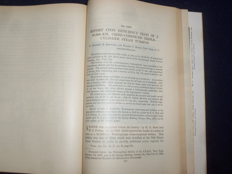 1921-22 TRANSACTIONS OF AMERICAN SOCIETY OF ENGINEERS SOFTCOVER -2 VOLS- KD 9110