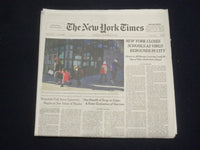 2020 NOVEMBER 19 NEW YORK TIMES - N.Y. CLOSES SCHOOLS AS VIRUS REBOUNDS IN CITY