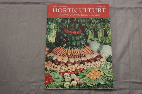 1958 OCTOBER HORTICULTURE MAGAZINE - VEGETABLES COVER - SP 3137G