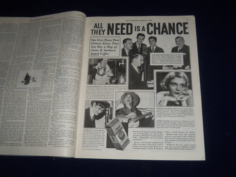 1936 FEB 22 SATURDAY EVENING POST MAGAZINE-2-PG NORMAN ROCKWELL PAINTING-SP 5496