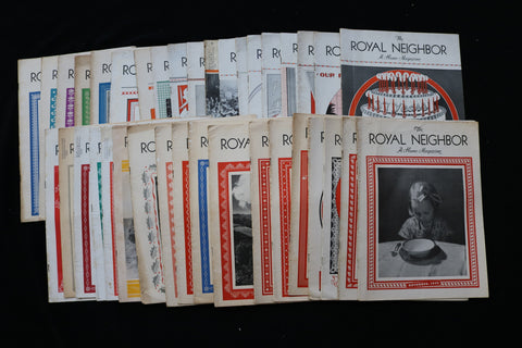 1932-1949 THE ROYAL NEIGHBOR - A HOME - MAGAZINE - LOT OF 37 - O 3709