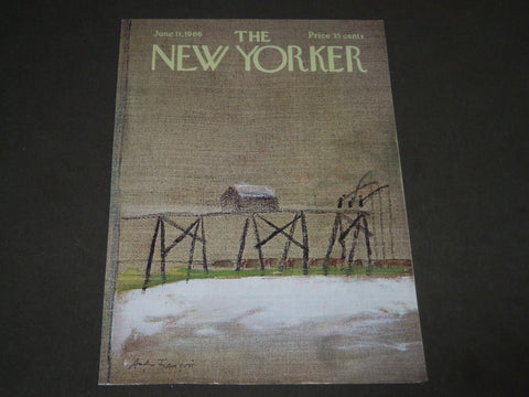 1966 JUNE 11 NEW YORKER MAGAZINE FRONT COVER ONLY - GREAT ART FOR FRAMING