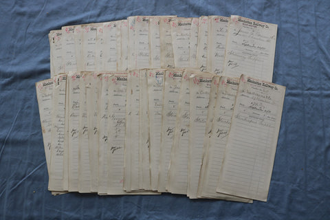 1881 AUG & SEP MANHATTAN RAILWAY COMPANY VOUCHERS - APPROXIMATELY 100 - O 3886