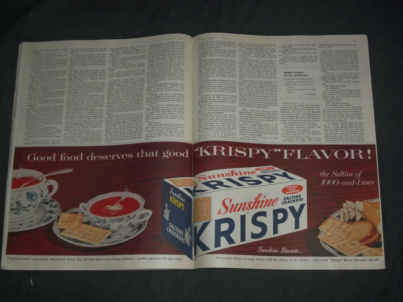 1959 JANUARY 17 THE SATURDAY EVENING POST MAGAZINE - ILLUSTRATED COVER- SP 2481N