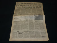 1991 JAN 17 WASHINGTON POST NEWSPAPER - U. S. LAUNCHES MASSIVE AIR WAR- NP 4916