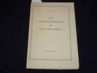 1958 VON MOSES MENDELSSOHN ZU FRANZ ROSENZWEIG BOOK BY LEO BAECK - J 9564