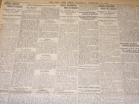 1919 FEBRUARY 15 NEW YORK TIMES - WILSON PRESENTS WORLD LEAGUE PLAN - NT 7966