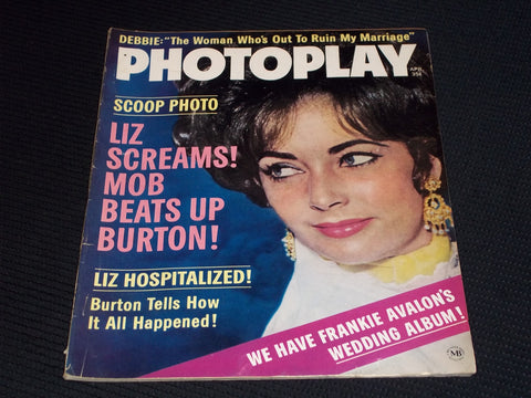1963 APRIL PHOTOPLAY MAGAZINE - LIZ TAYLOR FRONT COVER - E 16624