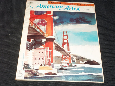1968 MAY AMERICAN ARTIST MAGAZINE VERY NICE ART COVER & CONTENT - E 2139