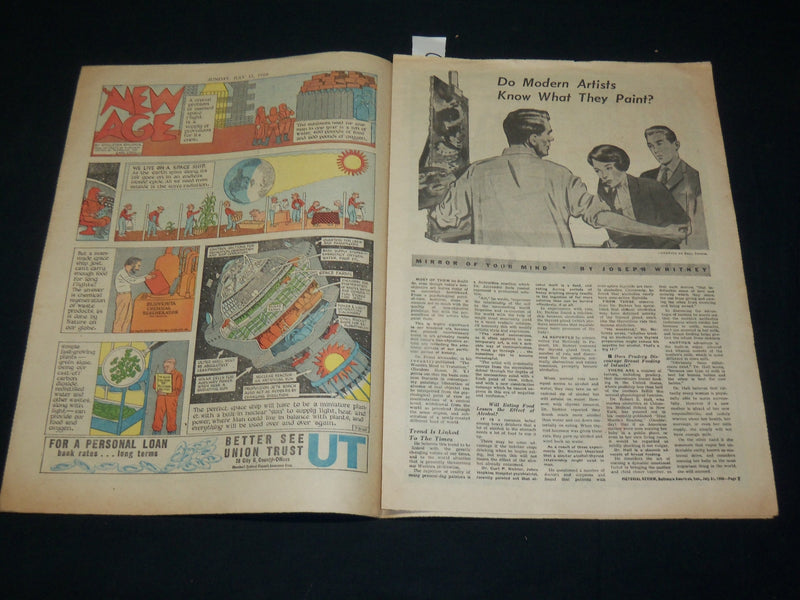 1960 BALTIMORE AMERICAN SUNDAY PICTORIAL SECTIONS LOT OF 3 - COMICS - NP 5339