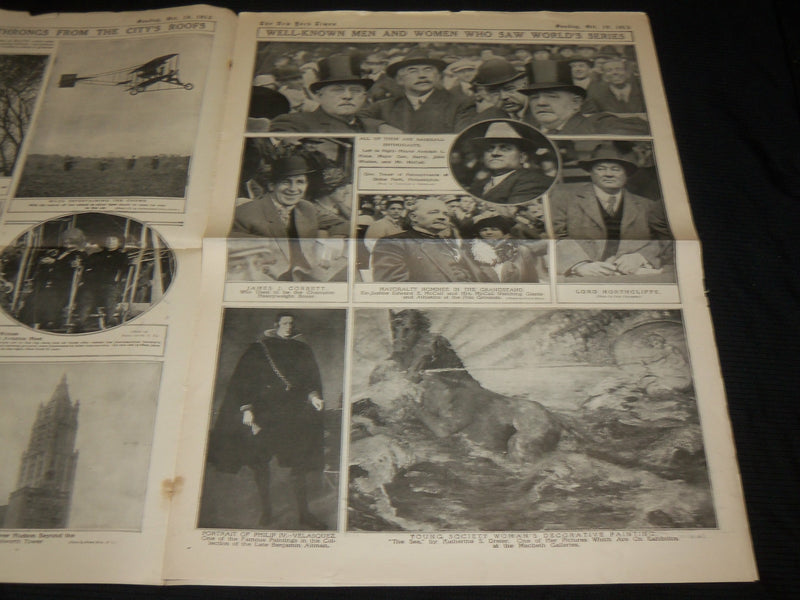 1913 COTOBER 19 NEW YORK TIMES PICTURE SECTION - MANHATTAN AERIAL RACE - NP 5616