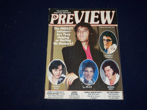 1978 JUNE PREVIEW MAGAZINE - ELVIS PRESLEY - PHOTOS - SP 9897