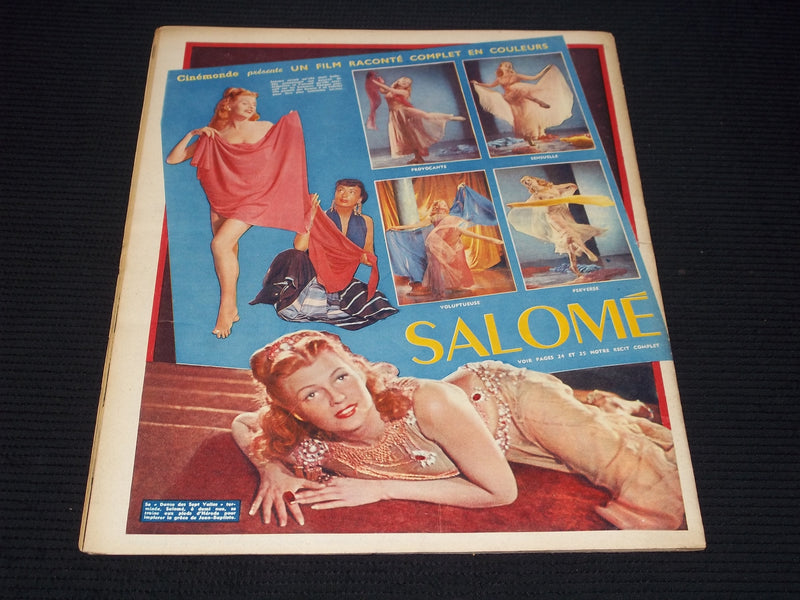 1953 AUGUST 14 CINEMONDE MAGAZINE - RITA HAYWORTH COVER - E 24822