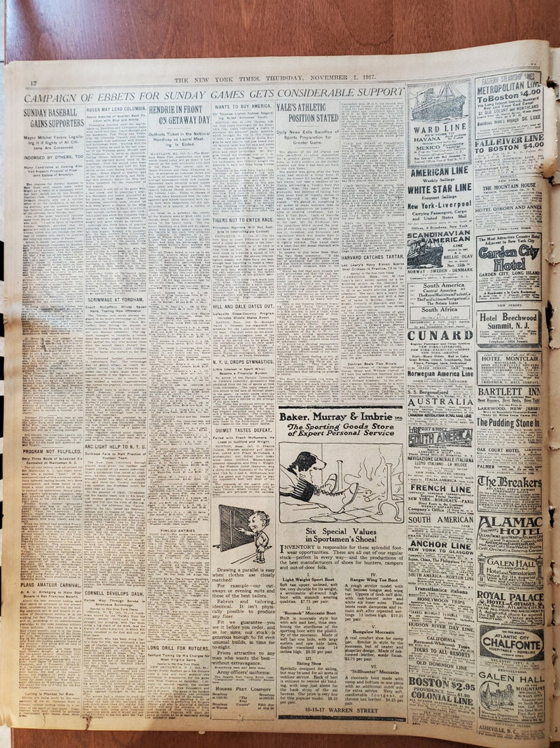 1917 NOV 1 NEW YORK TIMES - 120,000 ITALIANS TAKEN PRISONER BY TEUTONS - NT 8057