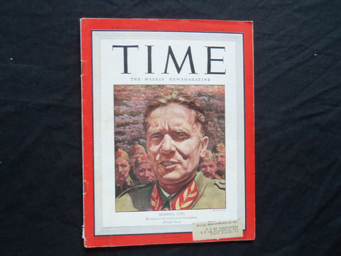 1944 OCTOBER 9 TIME MAGAZINE - MARSHAL TITO - T 937