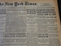 1928 SEPT 14 NEW YORK TIMES - ALL NON-STOP FLIERS DOWN, GOEBEL REACHES - NT 6442
